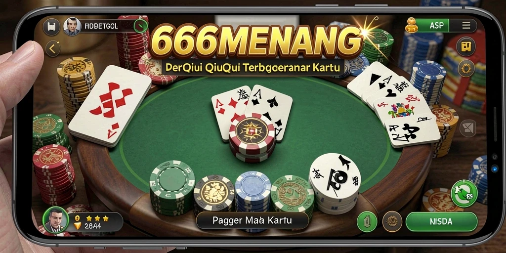 Gameplay seru QiuQiu di 666MENANG yang penuh warna.