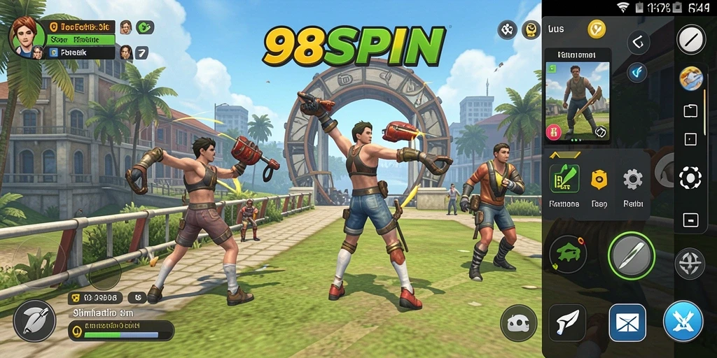 Tampilan gameplay menawan dari 98SPIN saat dimainkan.