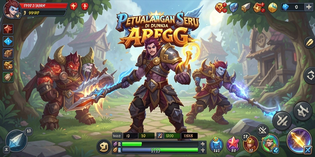 Tampilan seru gameplay petualangan ARPG di 99RP.