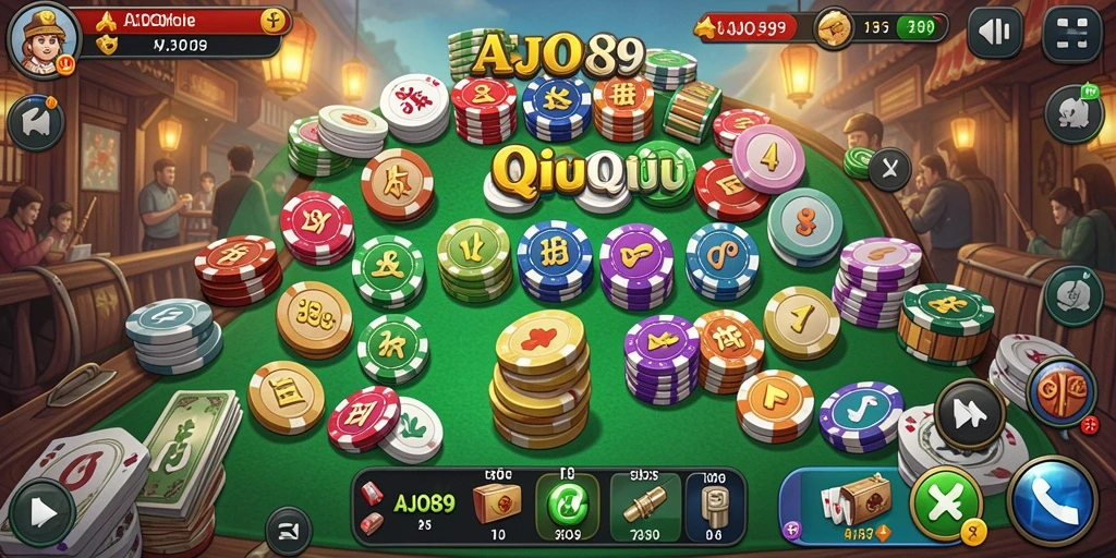 Tangkapan layar menunjukkan gameplay QiuQiu yang mendebarkan.