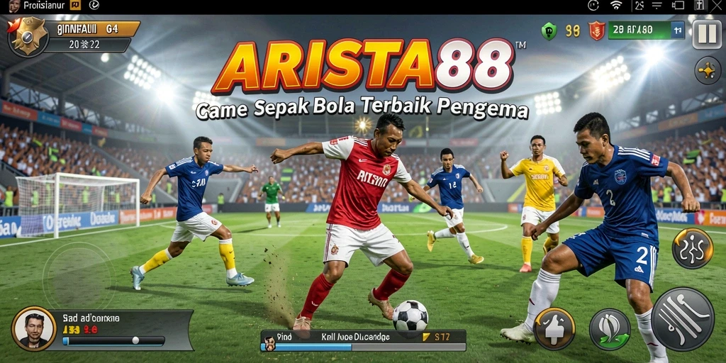Tangkapan layar dari ARISTA88 dengan aksi sepak bola yang mendebarkan.