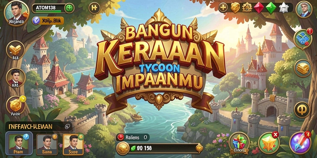 Tampilan gameplay Tycoon yang seru dan menantang di ATOM138.