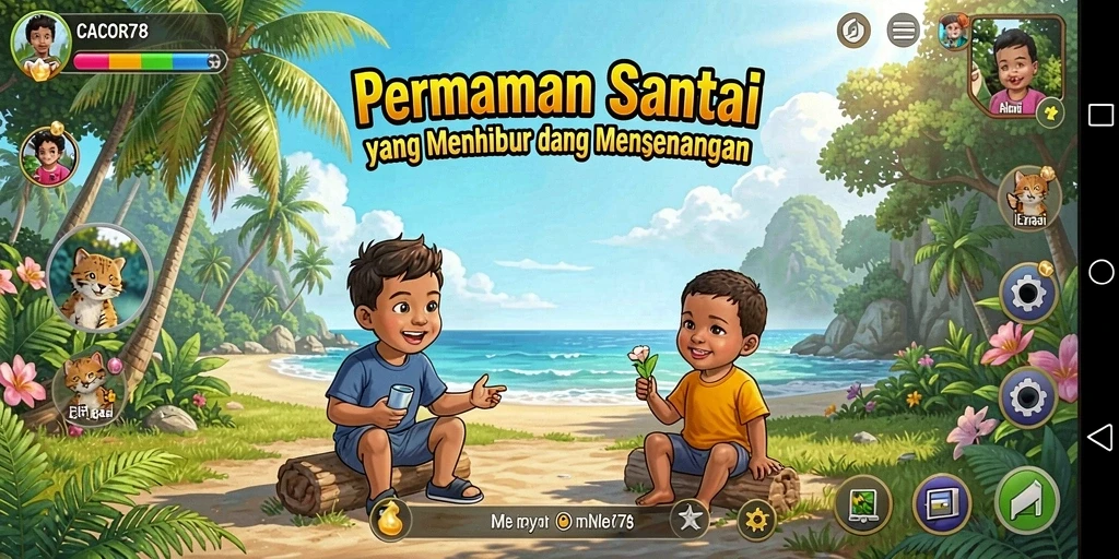 Tampilan seru dari gameplay CACOR78 yang memukau dan penuh warna.