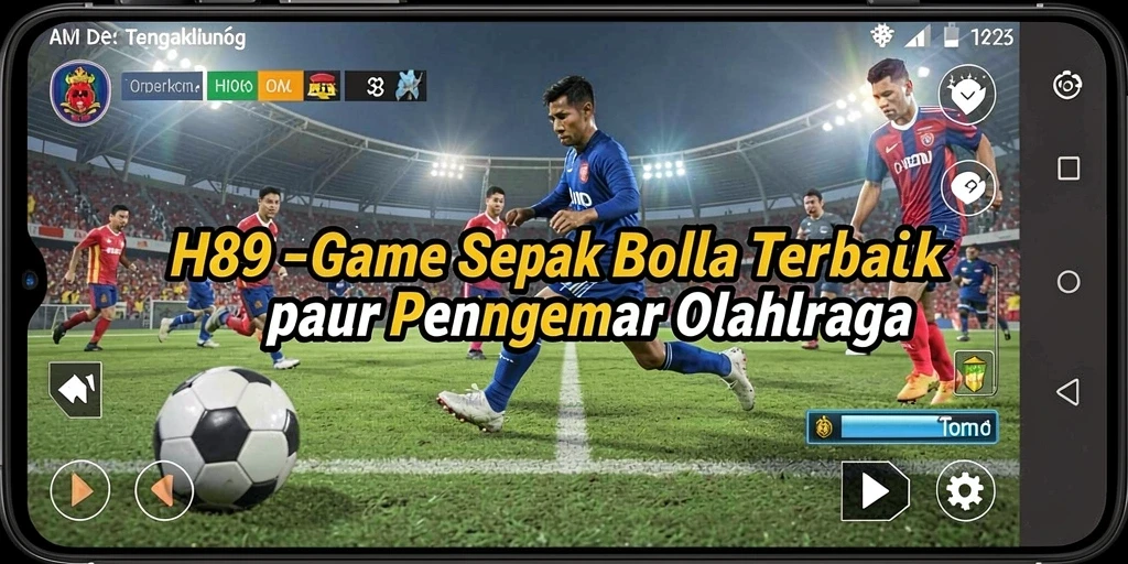 Tampilan gameplay mendebarkan dari H89 yang penuh aksi sepak bola.