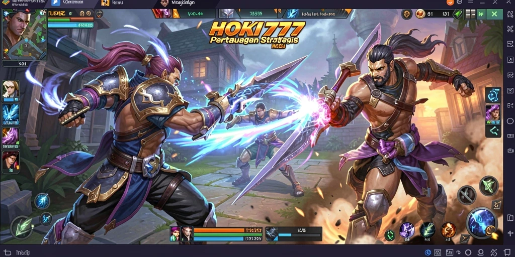 Tampilan gameplay seru dalam HOKI777 dengan aksi tim yang intens.