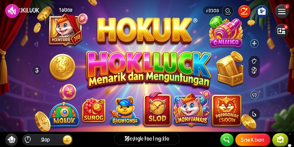 Screenshot HOKILUCK menampilkan tampilan permainan slot yang mengesankan.