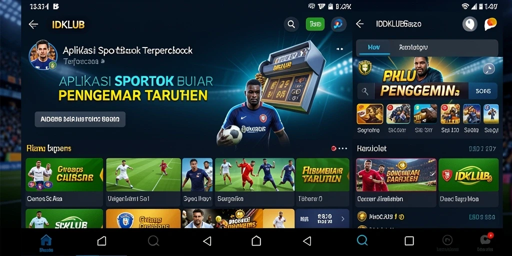 Tampilan antarmuka utama IDKLUB saat bermain Sportsbook.