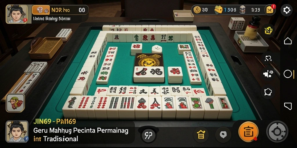 Tampilan gameplay JIN69 yang seru dan menantang dalam permainan Mahjong.