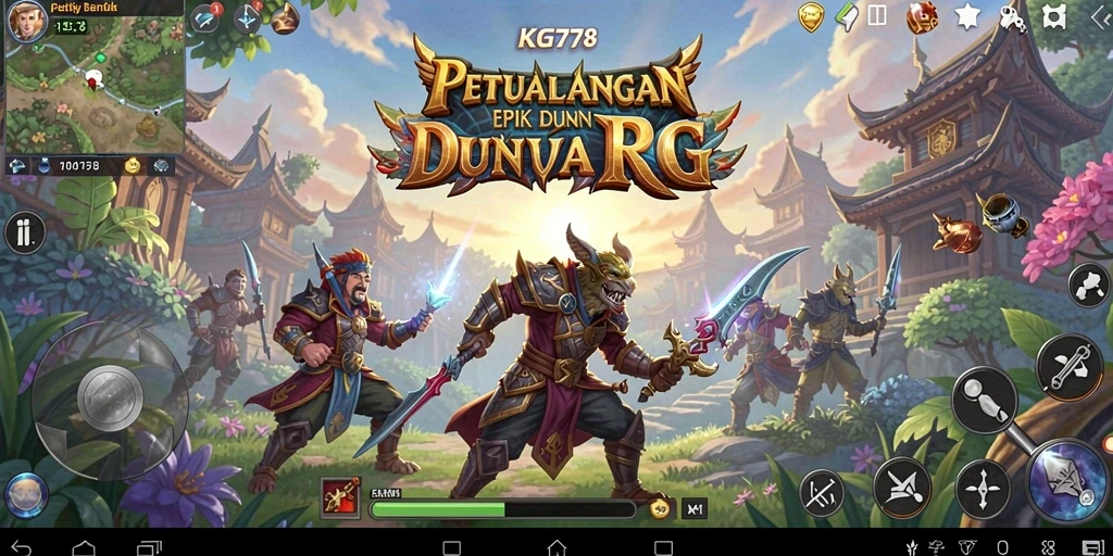 Menampilkan aksi pertarungan seru dalam dunia RPG yang menakjubkan.