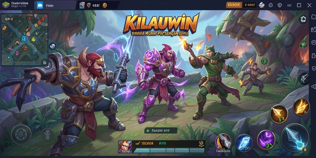 Gameplay mendebarkan dalam KILAUWIN dengan karakter heroik.