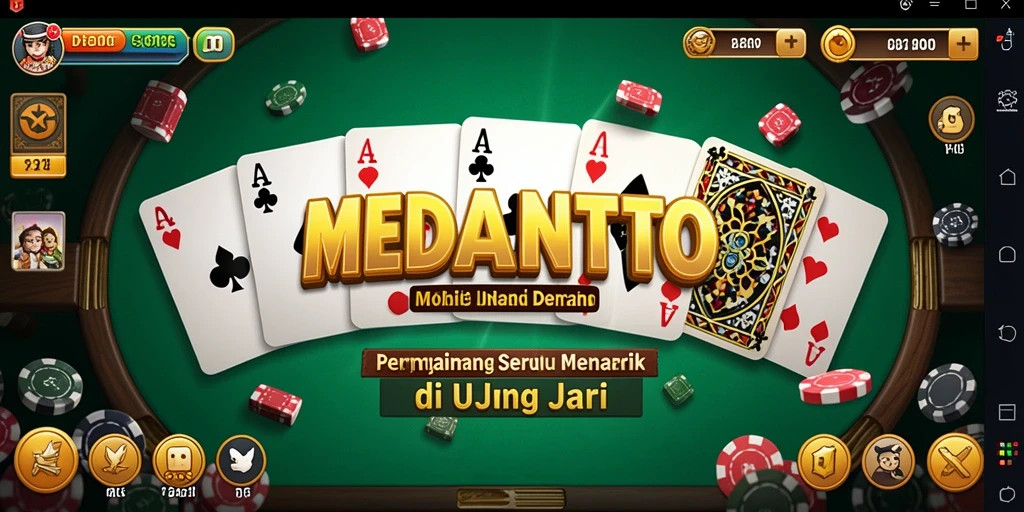 Tampilan gameplay seru dalam permainan Domino MEDANTOTO.