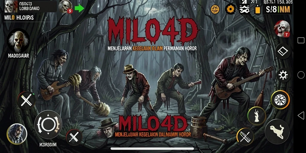 Screenshot gameplay MILO4D menampilkan suasana mencekam dan karakter yang menegangkan.