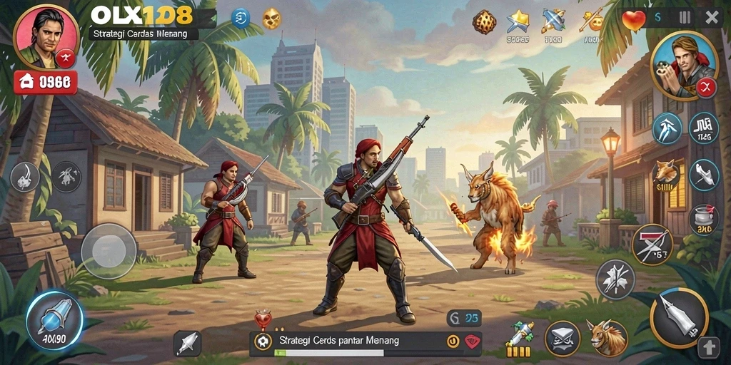 Screenshot gameplay OLX128 menampilkan aksi penuh strategi yang mendebarkan.