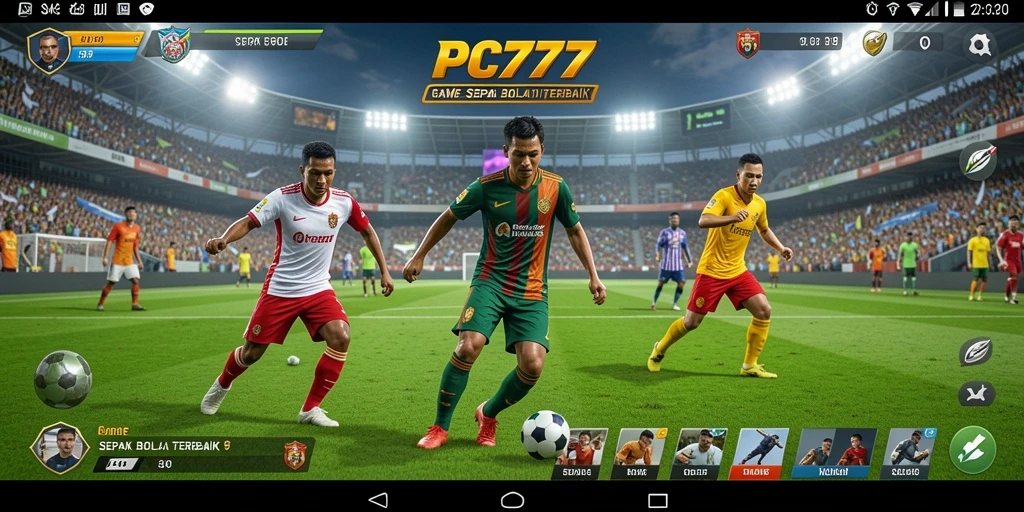 Tampilan gameplay mendebarkan dari game sepak bola PC777.