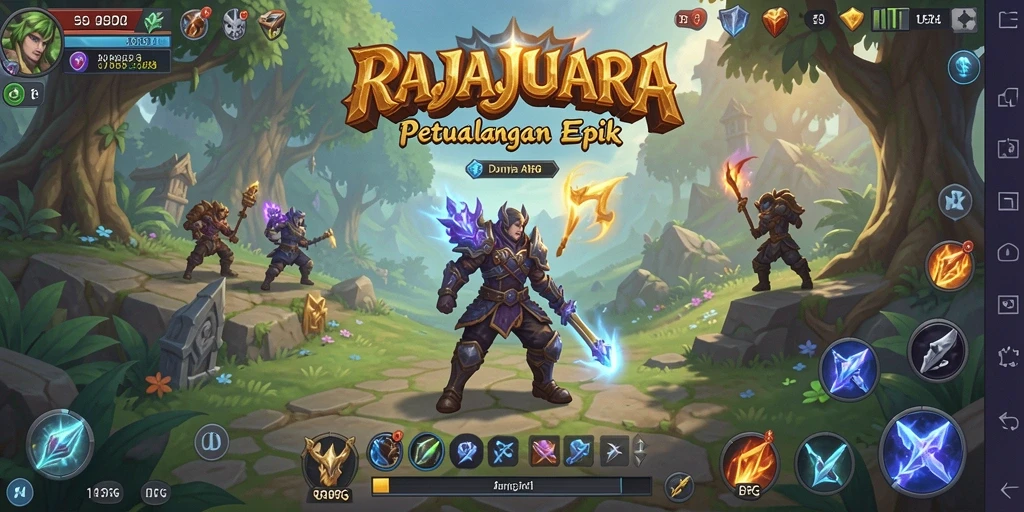 Screenshot utama menampilkan pertarungan menegangkan dalam RAJAJUARA.