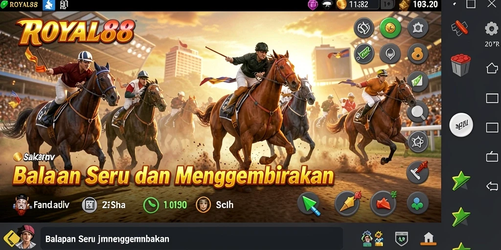 Tangkapan layar dari gameplay mendebarkan di ROYAL88.