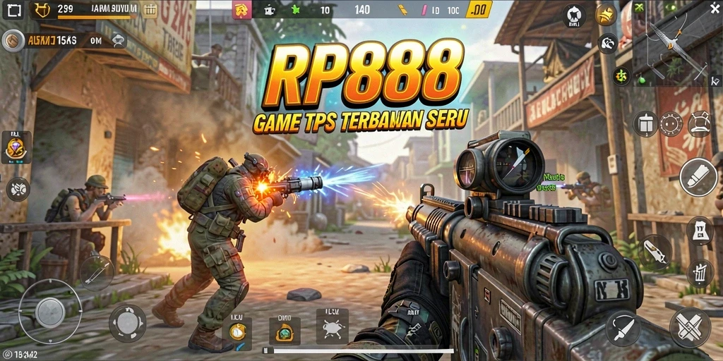 Tampilan menarik dari gameplay seru RP888 dalam aksi TPS.