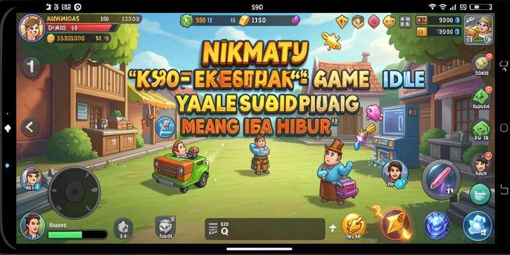 Tampilan permainan S80 dengan berbagai karakter dan tantangan Idle.