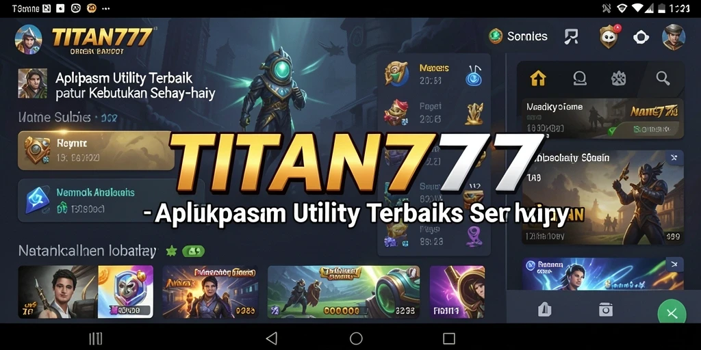 Tampilan aplikasi TITAN777 yang menunjukkan fitur optimasi.