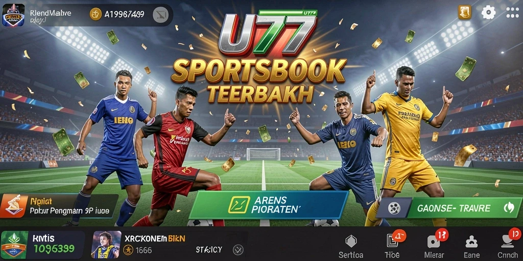 Screenshot utama UT77 menampilkan momen taruhan yang mendebarkan.